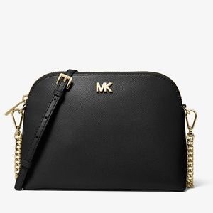 Micheal Kors Large Crossgrain Leather Dome Crossbody Bag